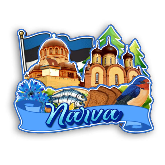 Refrigerator Magnet for Narva Estonia  2433