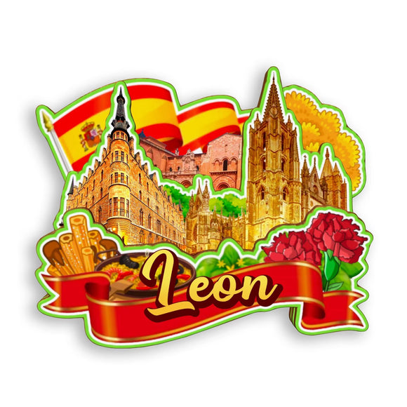 Refrigerator Magnet for Leon Spain  1508