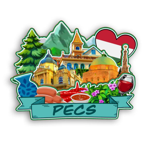 Refrigerator Magnet for Pecs Hungary  2142