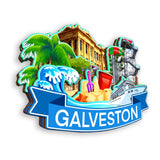 Kühlschrankmagnet für Galveston Texas USA 398