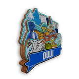 Refrigerator Magnet for Oulu Finland  2344