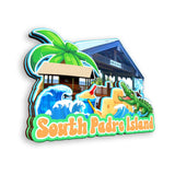 Kühlschrankmagnet für South Padre Island, Texas, USA 397