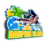 Kühlschrankmagnet für Dauphin Island Alabama USA 344