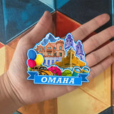 Refrigerator Magnet for Omaha Nebraska USA  1036