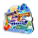 Refrigerator Magnet for Aksu, Xinjiang, China  628