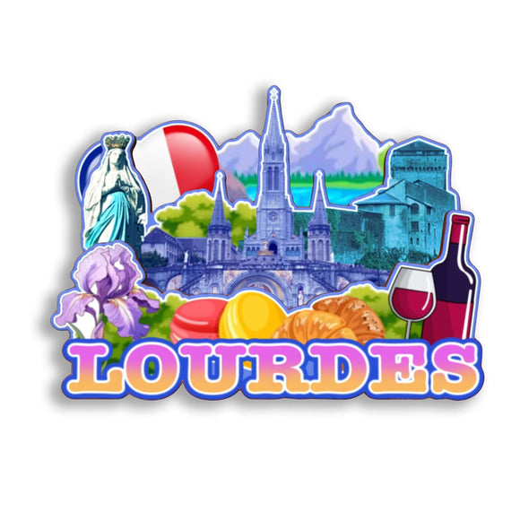 Refrigerator Magnet for Lourdes France  2586