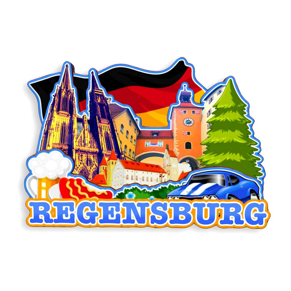 Refrigerator Magnet for Regensburg Germany  1230