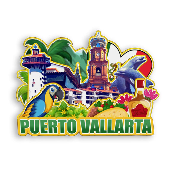 Refrigerator Magnet for Puerto Vallarta Mexico  1801