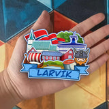 Refrigerator Magnet for Larvik Norway  2287