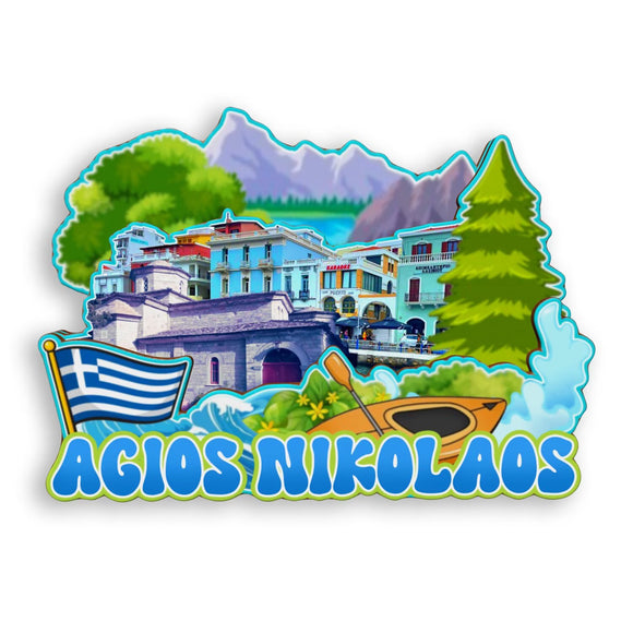 Refrigerator Magnet for Agios Nikolaos Greece  1783