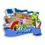 Refrigerator Magnet for Milos Greece  1765