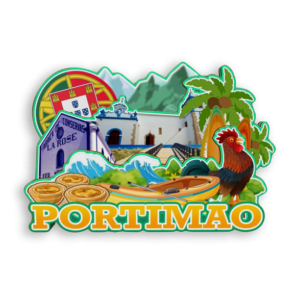 Refrigerator Magnet for Portimao Portugal  1960