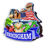 Kühlschrankmagnet für Birmingham Alabama USA 346