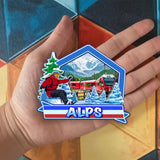 Refrigerator Magnet for Alps France  1323