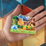 Refrigerator Magnet for Crazy Horse South Dakota USA  1150