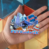 Refrigerator Magnet for Reykjavik Iceland  2244