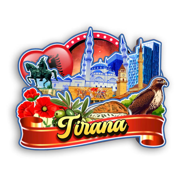Refrigerator Magnet for Tirana Albania  2453