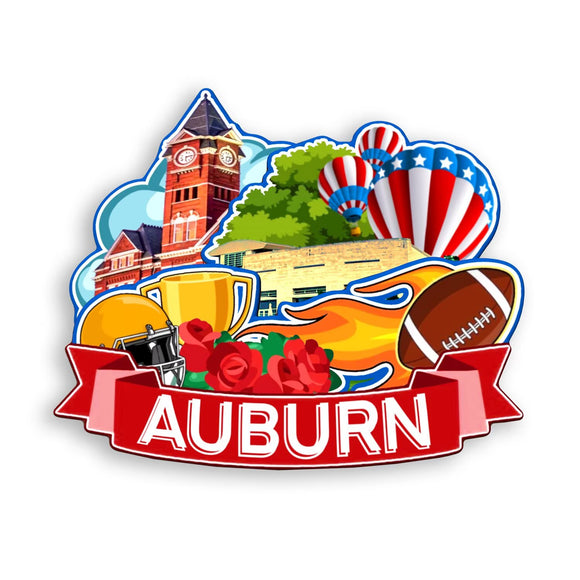 Kühlschrankmagnet für Auburn Alabama USA 358