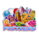 Refrigerator Magnet for Poitiers France  2628