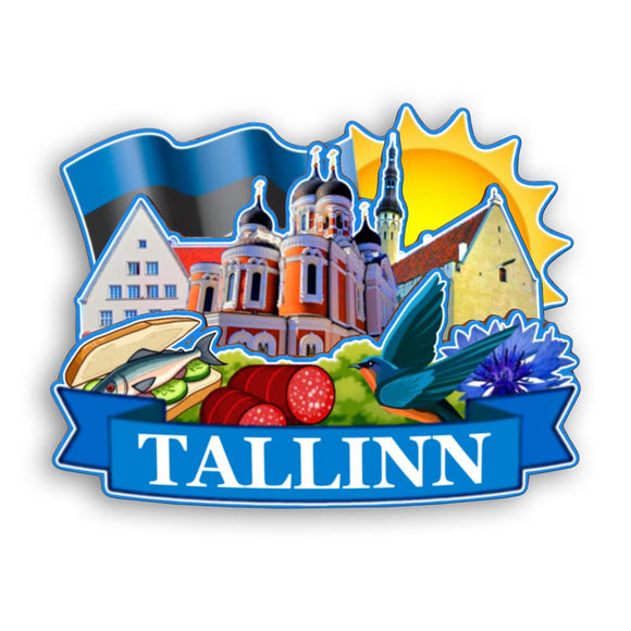 Refrigerator Magnet for Tallinn Estonia  2430