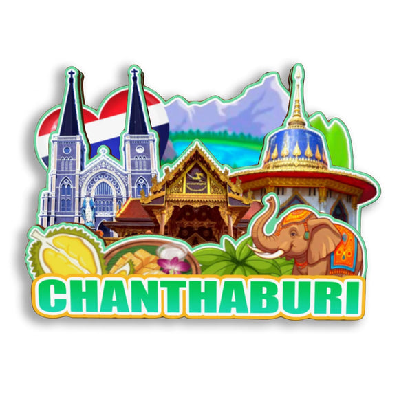 Refrigerator Magnet for Chanthaburi Thailand  2812