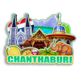 Refrigerator Magnet for Chanthaburi Thailand  2812