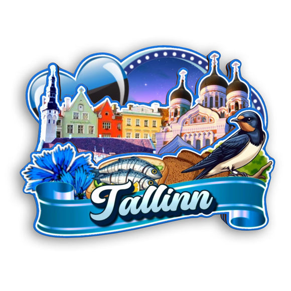 Refrigerator Magnet for Tallinn Estonia  2429