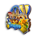 Refrigerator Magnet for Sarajevo Bosnia and Herzegovina  2413