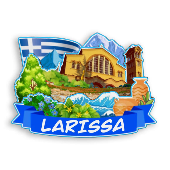 Refrigerator Magnet for Larissa Greece  1746