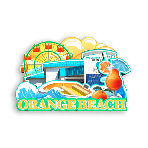 Kühlschrankmagnet für Orange Beach Alabama USA 377