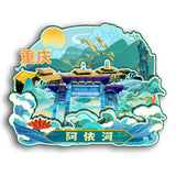 Refrigerator Magnet for Ayi River Scenic Area, Pengshui, Chongqing, China  10