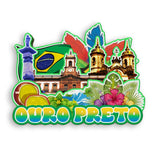 Магнит на холодильник для Ору-Прету, Бразилия, 1909 г.