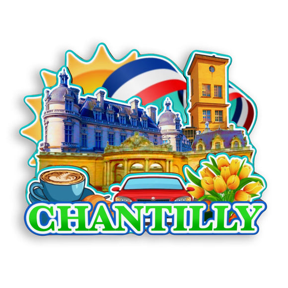 Refrigerator Magnet for Chantilly France  1367
