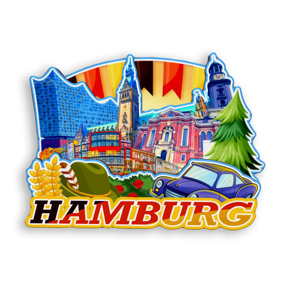 Refrigerator Magnet for Hamburg Germany  1173