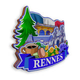 Refrigerator Magnet for Rennes France  1325