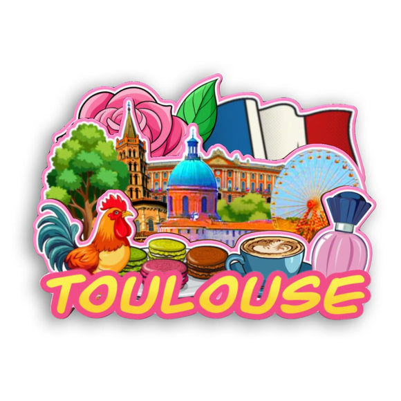 Refrigerator Magnet for Toulouse France  2576
