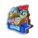 Kühlschrankmagnet für Bergen, Norwegen 2269