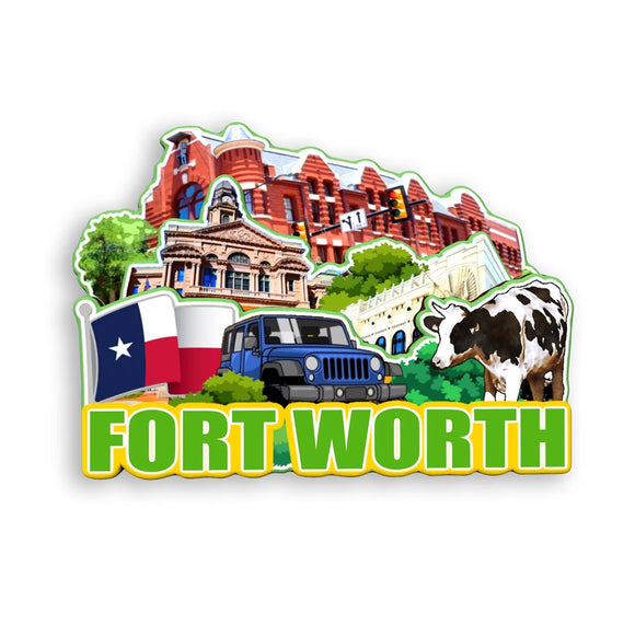 Kühlschrankmagnet für Fort Worth Texas USA 388