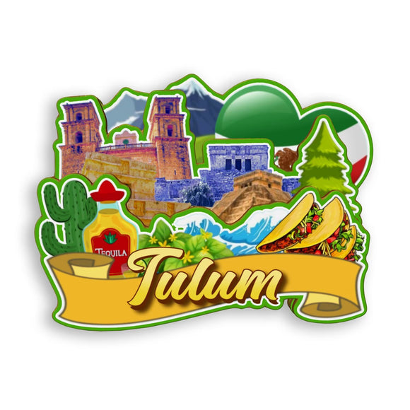 Refrigerator Magnet for Tulum Mexico  1808