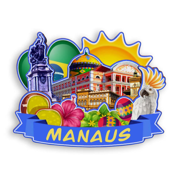 Refrigerator Magnet for Manaus Brazil  1901