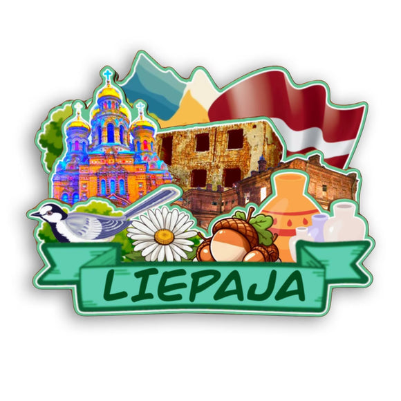 Refrigerator Magnet for Liepaja Latvia  2491