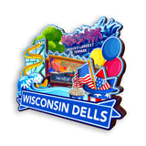 Магнит на холодильник для Wisconsin Dells, Wisconsin USA 918