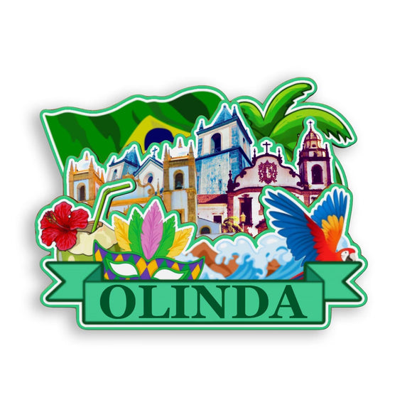 Refrigerator Magnet for Olinda Brazil  1927