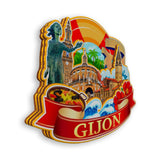 Refrigerator Magnet for Gijon Spain  1405