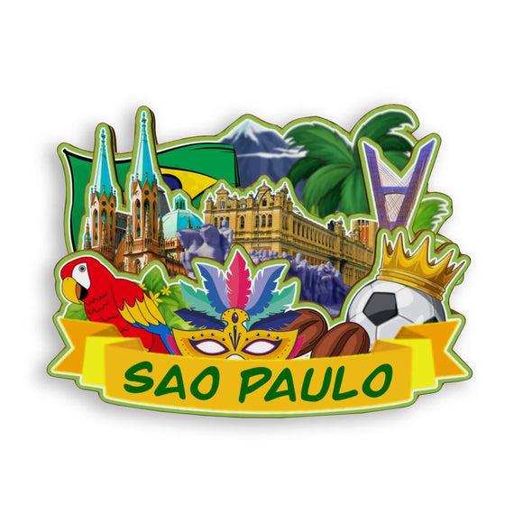 Refrigerator Magnet for Sao Paulo Brazil  1896