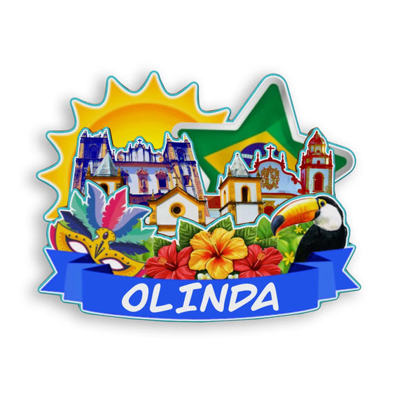 Refrigerator Magnet for Olinda Brazil  1928