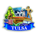 Refrigerator Magnet for Tulsa Oklahoma USA  1104