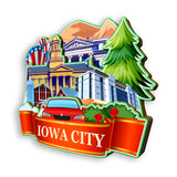 Магнит на холодильник для Айова-Сити, штат Айова, США, 942