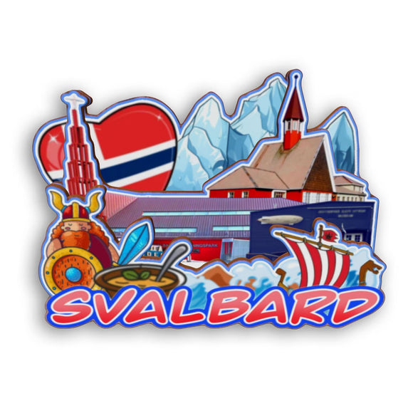 Refrigerator Magnet for Svalbard Norway  2293