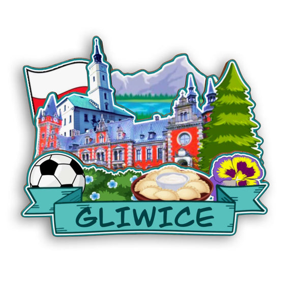 Refrigerator Magnet for Gliwice Poland  2136